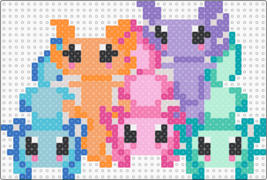 Axolotl Pals - creature,colorful,pink,light blue,orange,axolotl,cute,animal,aquatic,cotdaxolotls