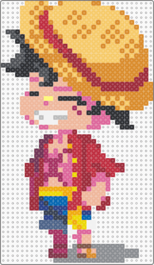 Monkey D Luffy - monkey d luffy,cartoon,pirate,anime,character,yellow,orange,beige,colorful,one piece,chibi,manga