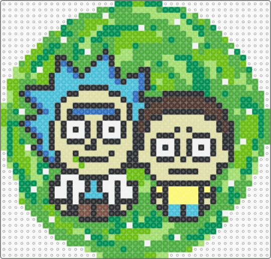 Rick and Morty Portal - anime,animation,green,yellow