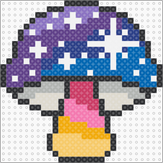Space Mushroom - beige,blue,purple,food,space,scifi,mushroom,trippy,rainbow,colorful