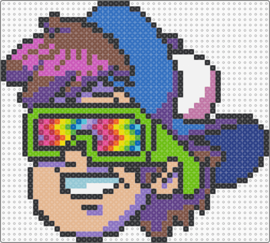 Dippy Fresh - dipper pines,dippy fresh,colorful,cartoon,character,tv show,blue,pink,beige,gravity falls,rainbow,dipper