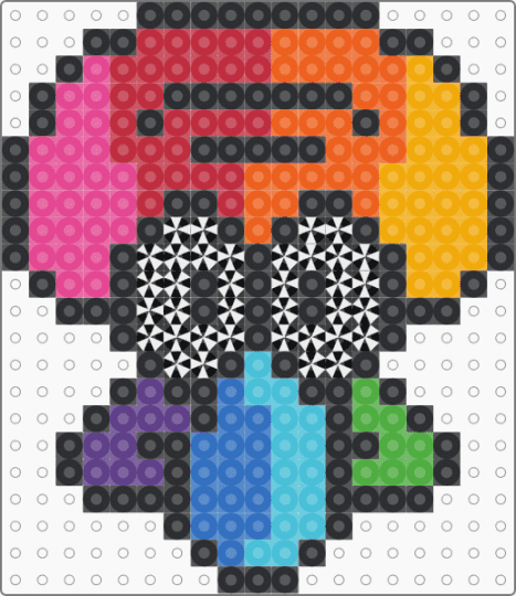 Trippy Squiddy - cartoon,spongebob squarepants,tv show,character,colorful,black,pink,red,orange,squidward,spongebob,trippy