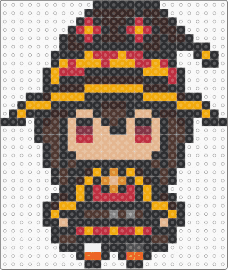 Megumin - black,orange,brown,isekai quartet,anime,chibi,manga,character,konosuba