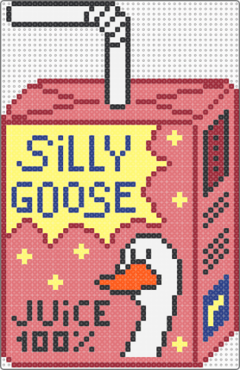 Silly Goose Juice - red,food,drink,funny,animal,silly,wacky,straw