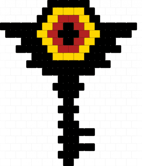 Hazbin Hotel Key Charm - black,yellow,red,cotdkeys