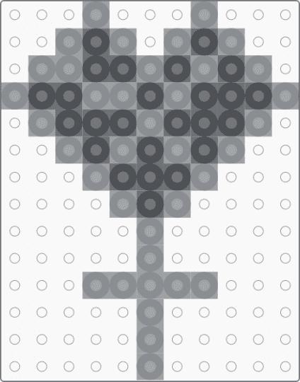 Hajime Hinata Pin Perler Bead - anime, cosplay, danganronpa, gray, grey, kandipatterns, perler bead, small, visual novel