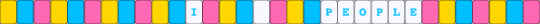 I ♥️ people, pan single - light blue,yellow,pink
