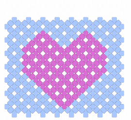 Square bra pattern - pink,light blue