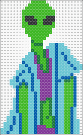 alien - green,light blue