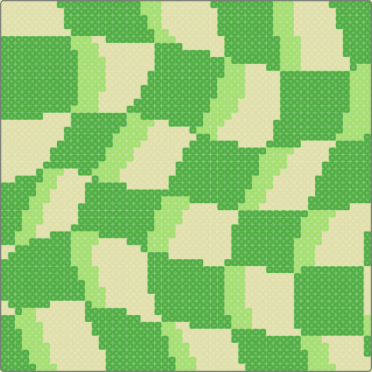 wavy y2k grid - green,yellow