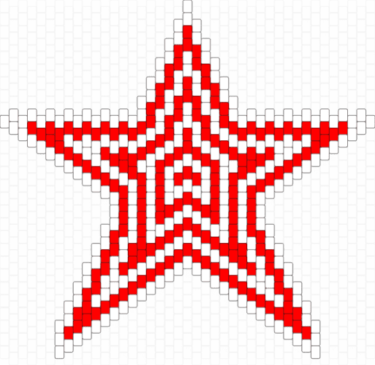 Kandi Star Bag panel 1 - white,red,bag,bag panel,panel,rockstar,pt 1,star