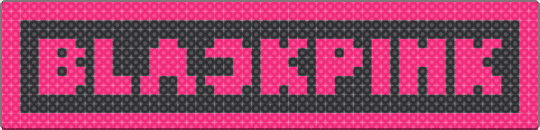 BLACKPINK Necklace Perler - pink,black,blackpink,black pink,k pop,music,logo,necklace