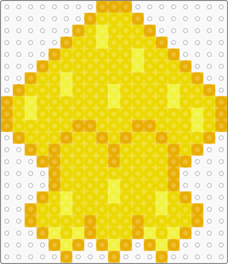 Splatoon Happy Squid Perler - yellow,splatoon,splatoon 2,splatoon 3,squid kid,perler,necklace,perler necklace