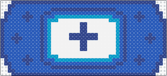 Blue Band Aid Perler - accessory, bandaid, big perler, blue, medical, necklace, perler