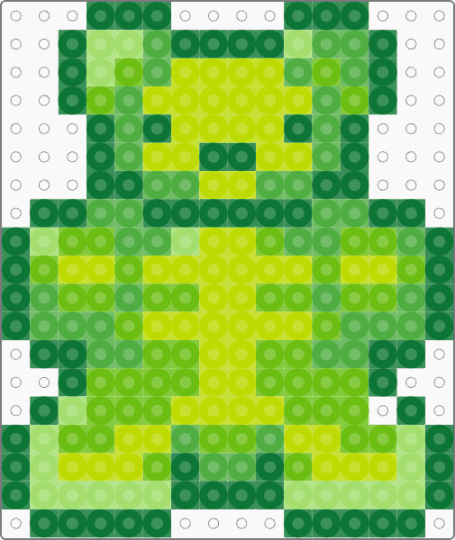 X-ray Gummy Bear Perler - green,perler,gummy bear,xray,necklace,lime,gummy,perler melt