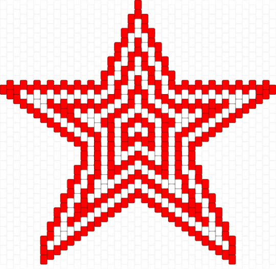 Kandi Star Bag panel 2 - red,white,bag,panel,star,rockstar,bag panel,pt 2