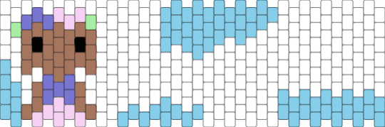Bassie cuff! - white,tan,light blue