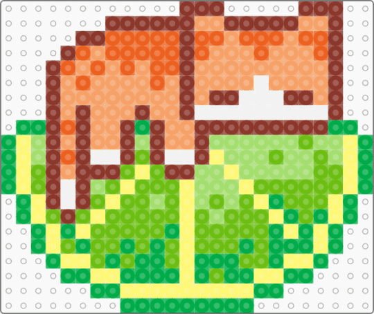 lime cat - orange,green