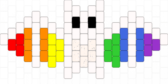 Rainbow bat - white,yellow,blue,colorful