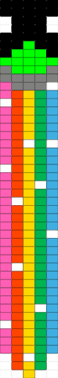 Rainbow UFO tie >/// - green,red,light blue,colorful