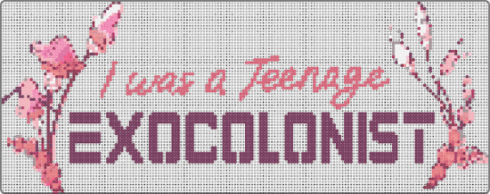 I Was a Teenage Exocolonist perler v1 - pink,red,space,video game,game,exocolonist