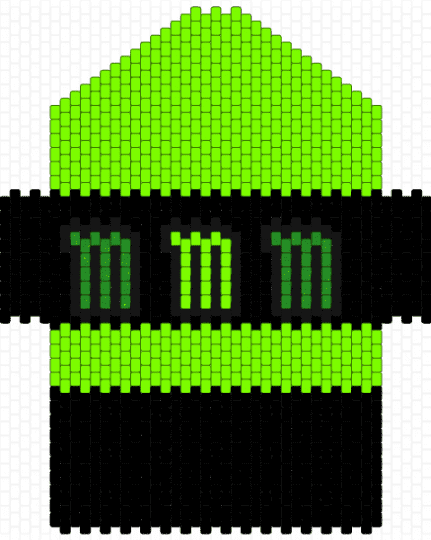Monster Pencil Case - black, green