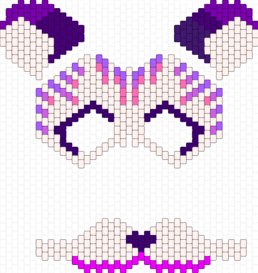 Space bear mask :3 - white,purple,pink