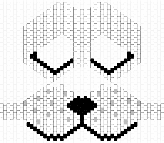 Template of BIG therian mask of furry mask - white