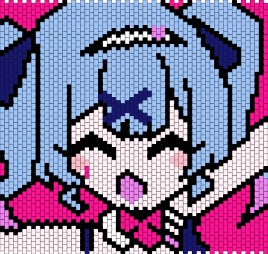 Rabbit Hole Miku Panel 2 (WIP) - light blue