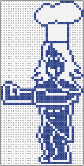 Rouxls Kaard Dancing Sprite (Deltarune) - blue, deltarune, perler bead, rouxls kaard, video game character, white