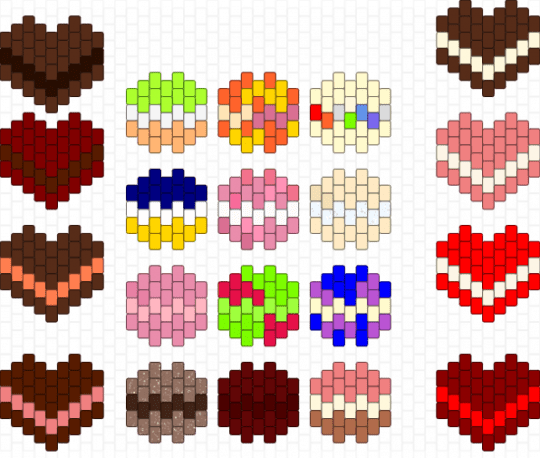 macaroons chocolate box - yellow,pink,red,brown