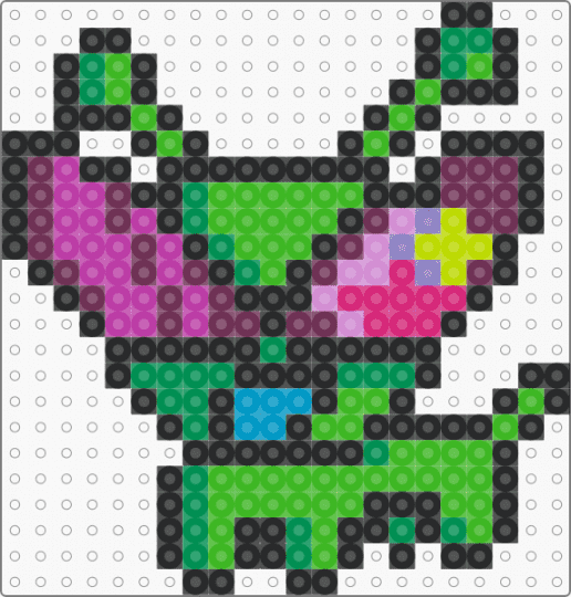 space yippie with cool shades - pink,green