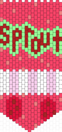 sprout banner - red,dandys world,pink,white,green