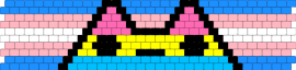 chonky pride cat (my flags) - pink,light blue,pride,cat,blue,white,yellow