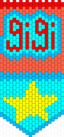gigi banner - light blue,red,dandys world,blue,yellow,star