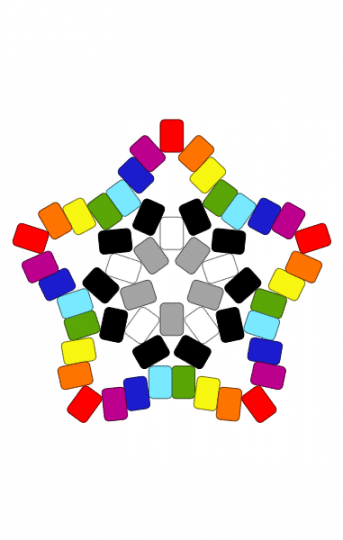 silly lil rainbow star - colorful, light blue, pink, purple, red