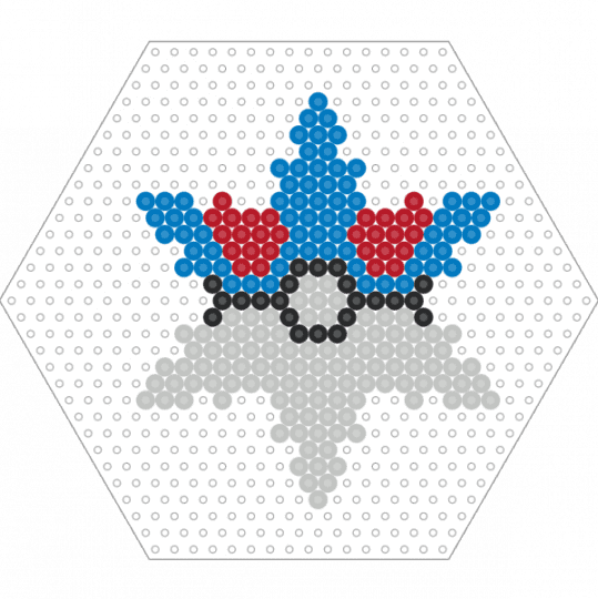 Great ball Christmas star - snowflake,great ball,pokeball,pokemon,christmas,star,ornament,holiday,decoration,gaming,video game,beige,blue
