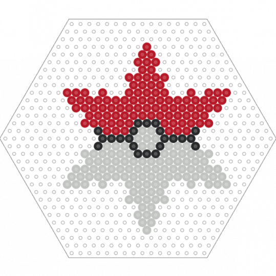 Pokeball Christmas star - beige,red