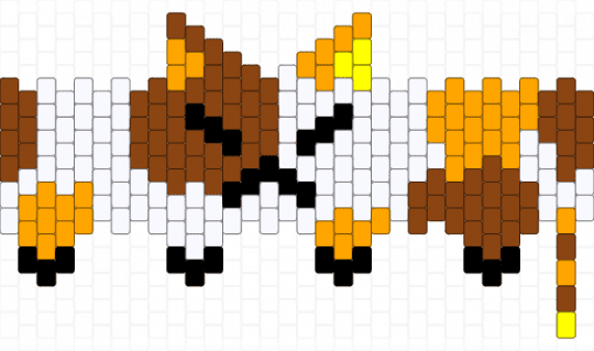 brown + ginger calico kitty cuff - red,orange,cat,kitty,kitten,calico,brown,white,furry