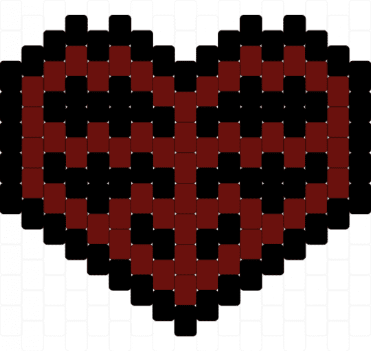 Skeleton heart - brown,black