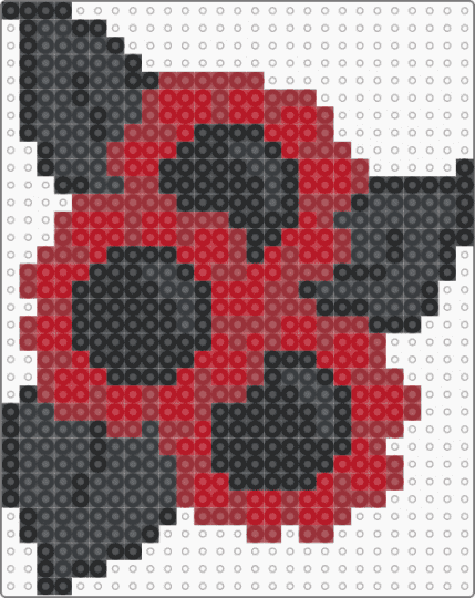 Blood flowers - red,black