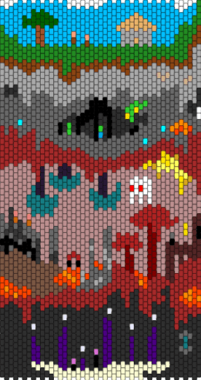 minceraft - red,beige,gray,light blue,colorful