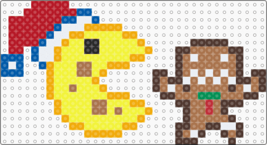 Christmas pacman - orange,yellow,tan,brown
