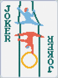 Acrobat - gray, light blue, red, white