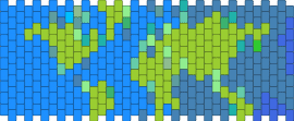 World map - light blue,green,blue