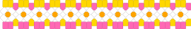 Cute yellow, pink & orange x-base cuff - yellow,pink,idk,kandi