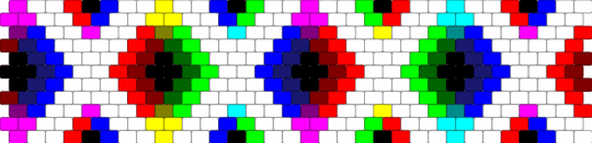 White and Black Glitchy RGB X themed cuff - white,purple,green,red,colorful