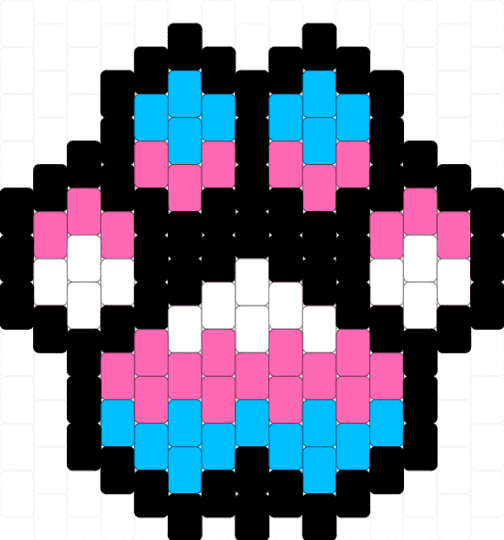 Trans Paw - light blue, pink