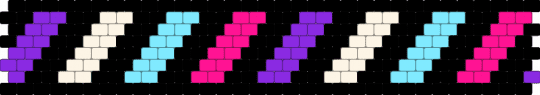 Multi caution tape - black,purple,light blue,pink