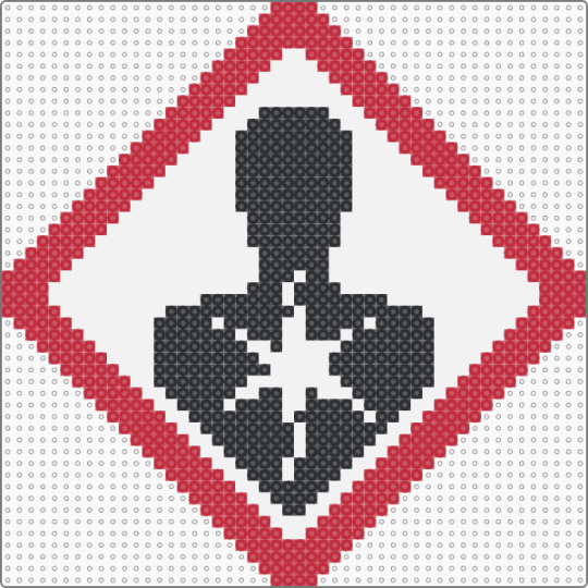 Carcinogenic warning - white,red